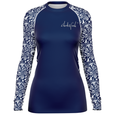 Chokefish™ Long Sleeve Rashguard Maori Woman's Shirt-003